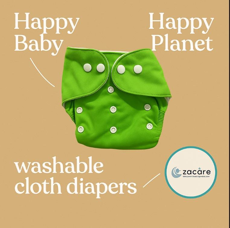 Zacare EcoComfort Washable Baby Cloth Diapers - Reusable & Adorable