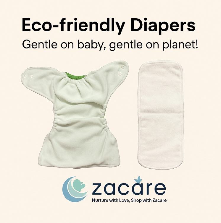 Zacare EcoComfort Washable Baby Cloth Diapers - Reusable & Adorable